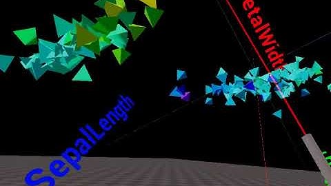 Visualising the Iris flower data set using VR