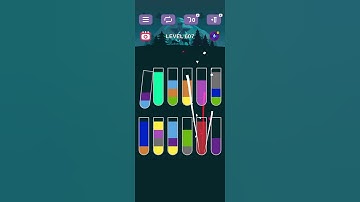 Level 607 Solution. Water Sort Puzzle. (Guru Puzzle games)