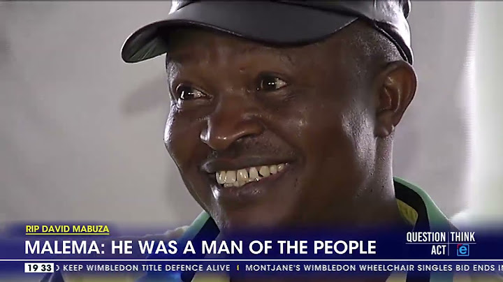 RIP David Mabuza | He was a man of the people - Malema