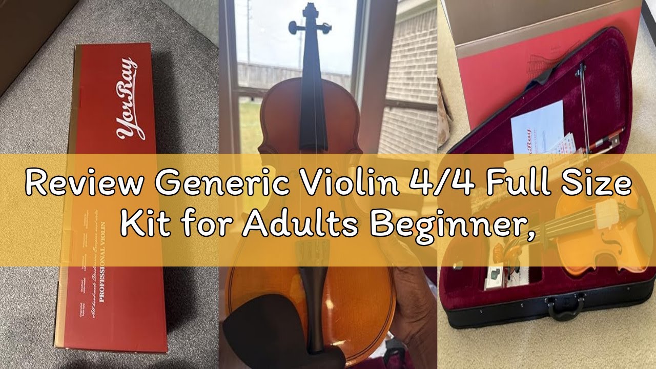 Review Generic Violin 4/4 Full Size Kit for Adults Beginner, Violin Fiddle Set for Student with Rose