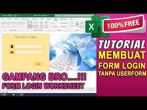 Tutorial | Mudahnya Membuat Form Login pada Worksheet Excel | Gratis Template