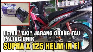 cara ganti AKI tanpa buka body❗SUPRA X 125 HELM IN
