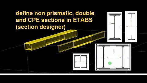 define non prismatic, double and CPE sections in ETABS (section designer)