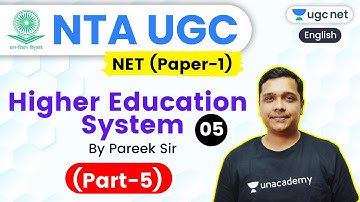 NTA UGC NET 2020 (Paper-1) | Higher Education System by Pareek Sir | (Part-5)
