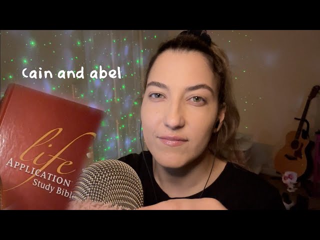 Bible Asmr || who were cain and abel? life application study bible read (whispering, crickly)