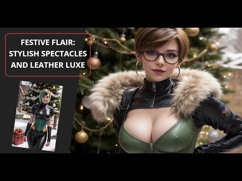 [ Ai Look Book ] Festive Flair: Stylish Spectacles and Leather Luxe