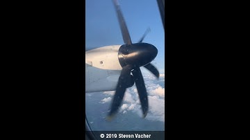 Super slow motion airplane propellers