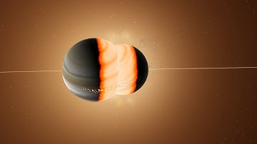 Jupiter collision with Saturn (Universe Sandbox 2)