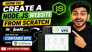 How to Create a Node.js Website from Scratch in Bolt new and host on Contabo VPS using aaPanel