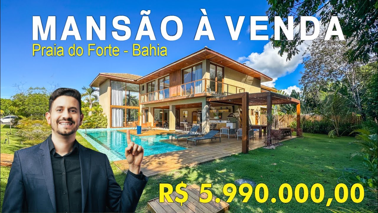 PRAIA DO FORTE CASA DE LUXO À VENDA POR R$ 5.990.000,00