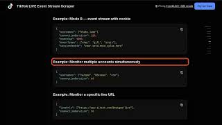TikTok LIVE Event Stream Scraper — Apify Actor Walkthrough