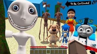 MAN FROM THE WINDOW playing the SQUID GAME x SONIC x SIRENHEAD x TALKING BEN in Minecraft - Gameplay