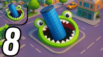 Hole.io - Gameplay Walkthrough Part 8 - Eating buildings in the city (iOS, Android)