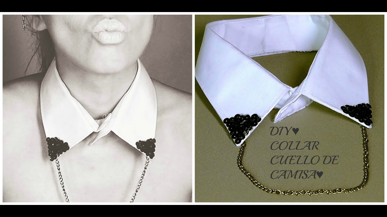 Rey Lear tanto Automáticamente Accesorio con cuello de camisa DIY!→Mon♥ - YouTube