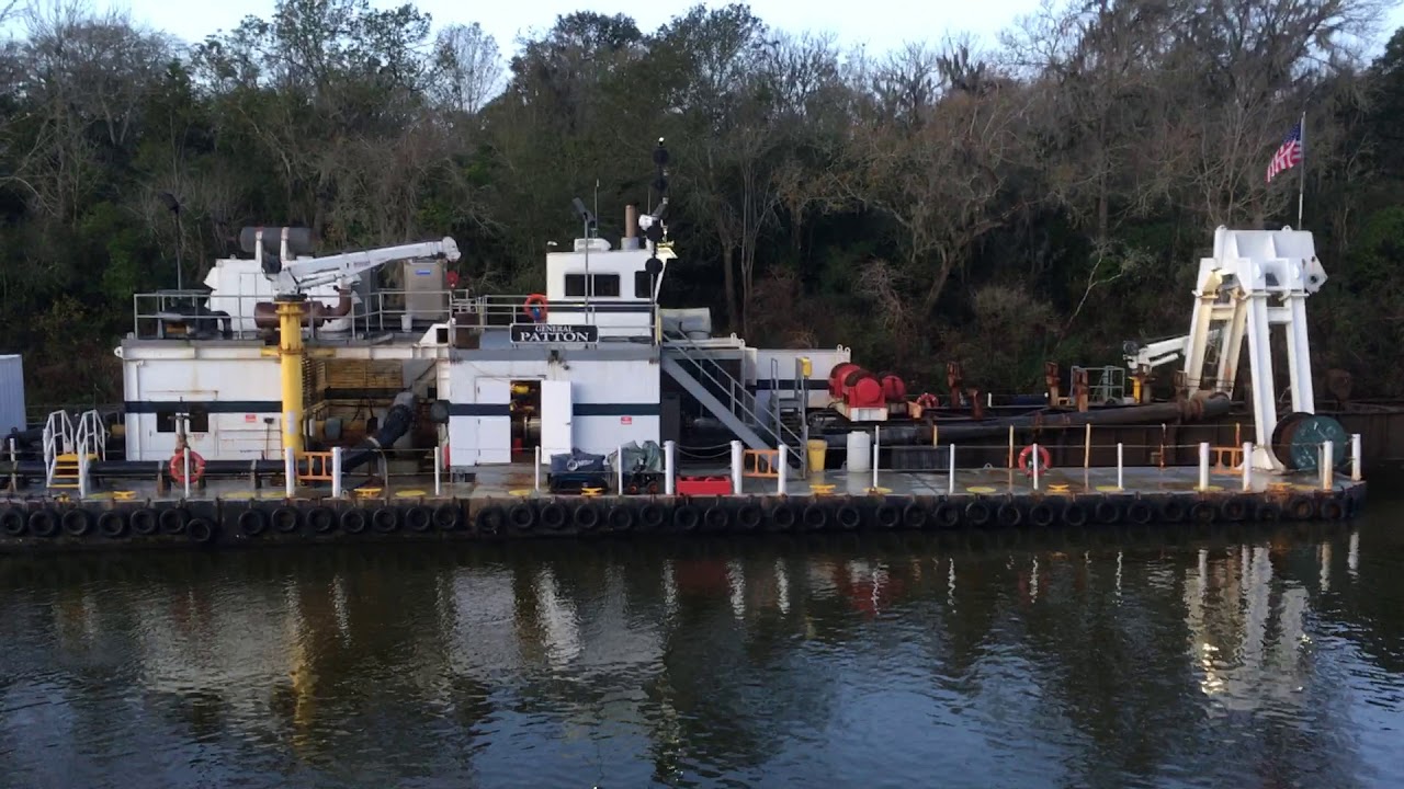 Barges setting up to move down the San Bernard River YouTube