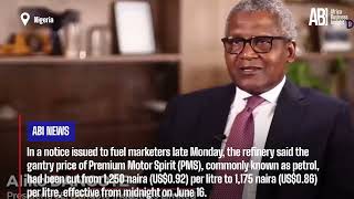 Dangote Refinery cuts petrol prices as easing Middle East tensions lower oil costs