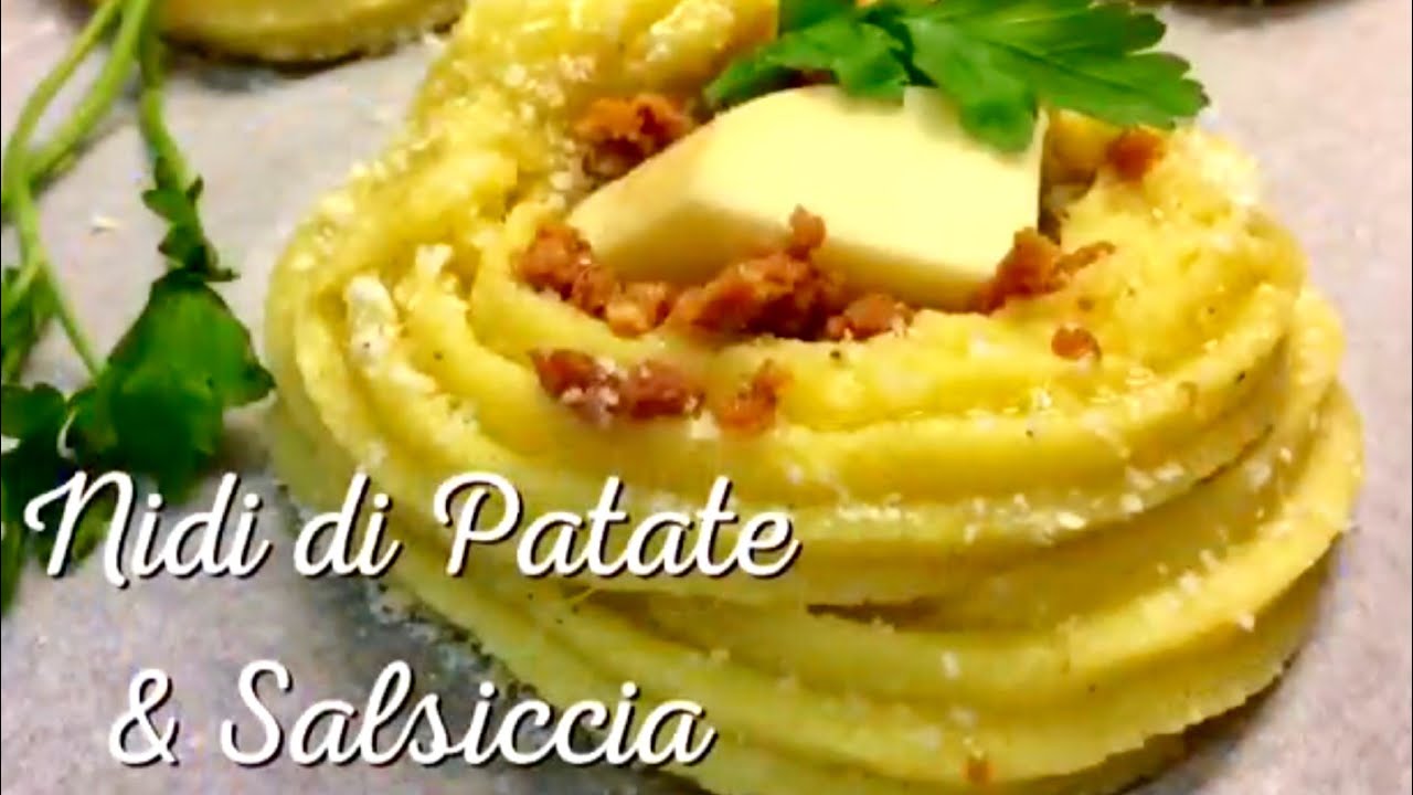 NIDI DI PATATE & SALSICCIA ricette facile facile, TUTTI A TAVOLA