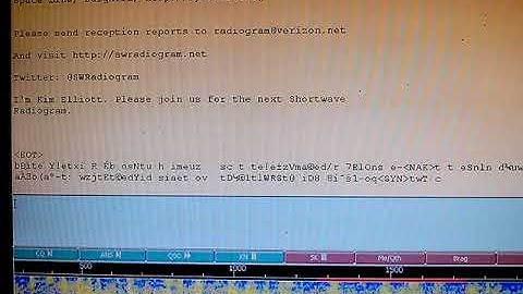 SW Radiogram decoding  digital modes via WRMI 7730 KHz