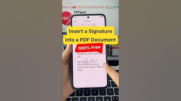 How to Insert a Signature into a PDF File for Free #PDFgear