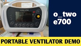 o_two e700 portable ventilator demo malayalam