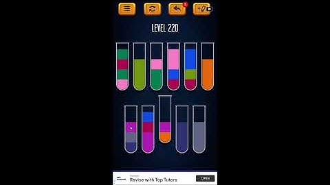 Water Sort Puzzle - Color Liquid Sorting Game Level 220 Solution