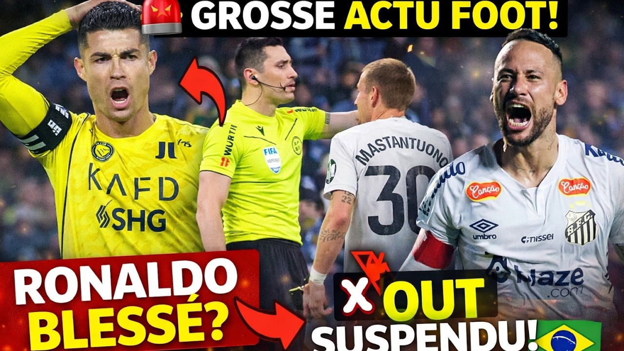 🚨 RONALDO OUT 4 SEMAINES ? 😱 MASTANTUONO SUSPENDU ❌ NEYMAR DE RETOUR 🇧🇷 MAGUIRE CONDAMNÉ ⚖️ GROSSE