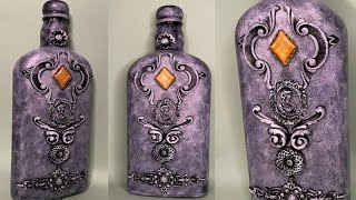 💕DIY/Bottle Craft/ Bottleart/Bottle Decoration Idea/ Art n Craft/Steampunk Bottle Art/Antique Bottle