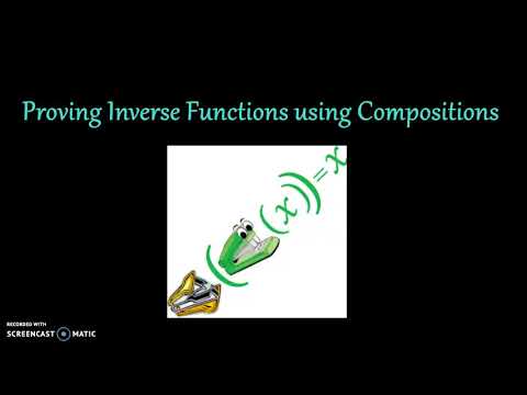 Proving Inverse Functions using Compositions