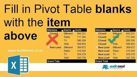 Convert Pivot Table to flat table (no blanks)