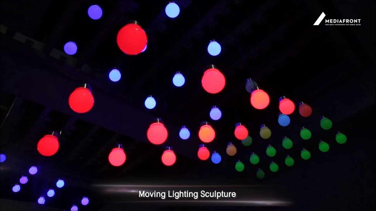 Moving Lighting Sculpture by MEDIAFRONT - YouTube