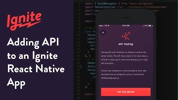 Adding API to an Ignite React Native App