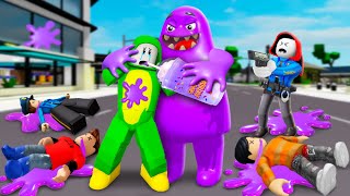 ALL OF US ARE DEAD BY GRIMACE SHAKE | Maizen Roblox | ROBLOX Brookhaven 🏡RP - FUNNY MOMENTS