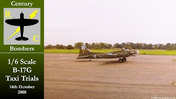 Scratch Built 1/6 Scale B-17 Taxi trial