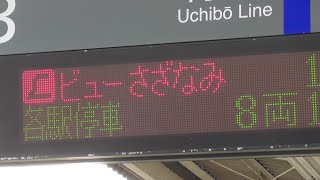 特急ビューさざなみ 館山行 255系Be-03編成 JR木更津駅発車