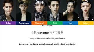 Exo-K (엑소케이) - Heart Attack Han/Rom/Ina Color Coded Lyrics || Sub Indo || Lirik Terjemahan