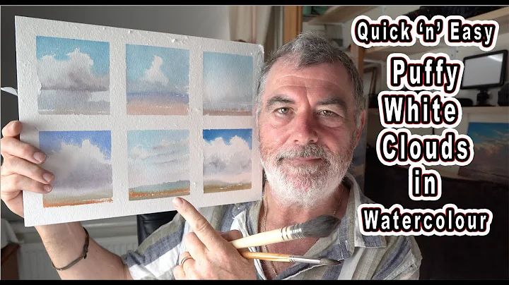 Quick 'n' Easy - Puffy White Clouds in Watercolour...