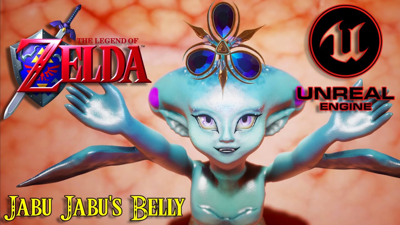 Unreal Engine 5 Jabu Jabu's Belly; Ocarina of Time Unreal Engine Remake by @cryzenx.