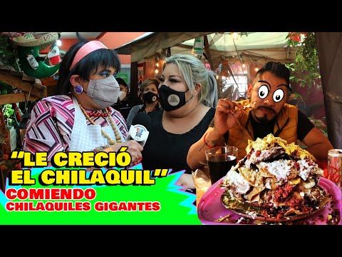 "Le creció el Chilaquil" probando Chilaquiles gigantes en Metepec