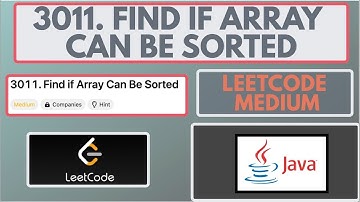 Leetcode 3011. Find if Array Can Be Sorted || Java Solution ||