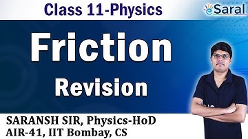 Friction Revision - Physics Class 11, JEE, NEET | One Shot | #eSaral