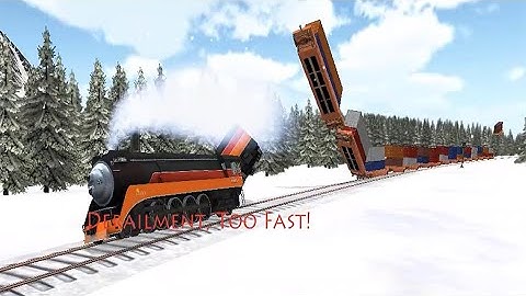 Train Sim Using Southern Pacific 4449 Double Stack In Snow Metropolis Got Derailment
