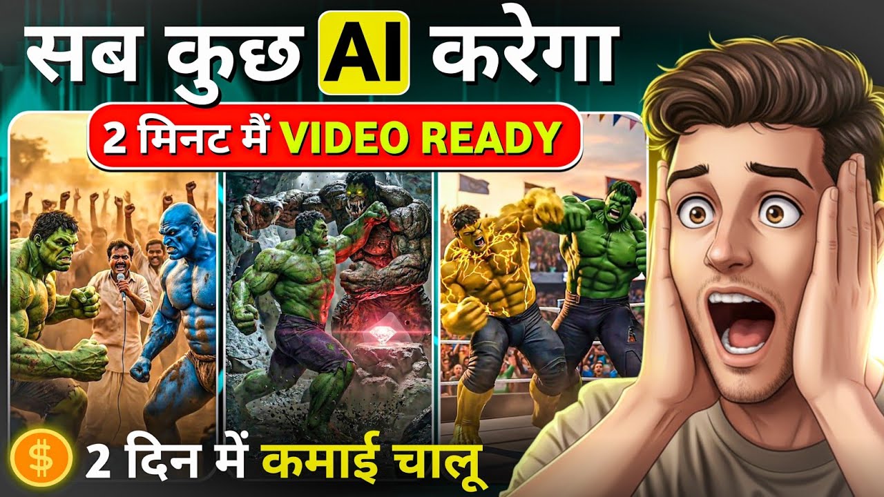Trending Hulk shorts kaise banaye |AI Se Video Kaise Banaye | FULL COURSE |Hulk वाली Viral AI Video