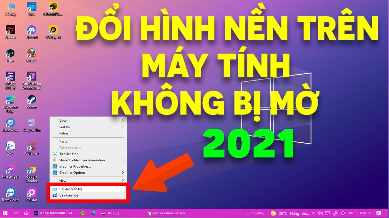 Hướng dẫn cách đổi hình nền máy tính chuẩn nhất cực đơn giản