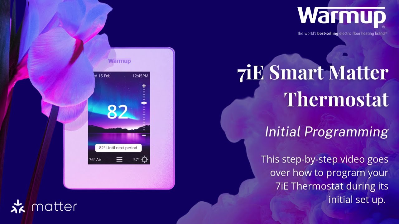 Initial Programming for Your 7iE Smart Thermostat - YouTube