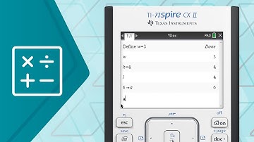 Define, Store and Manage Variables on the TI-Nspire CX II Graphing Calculator