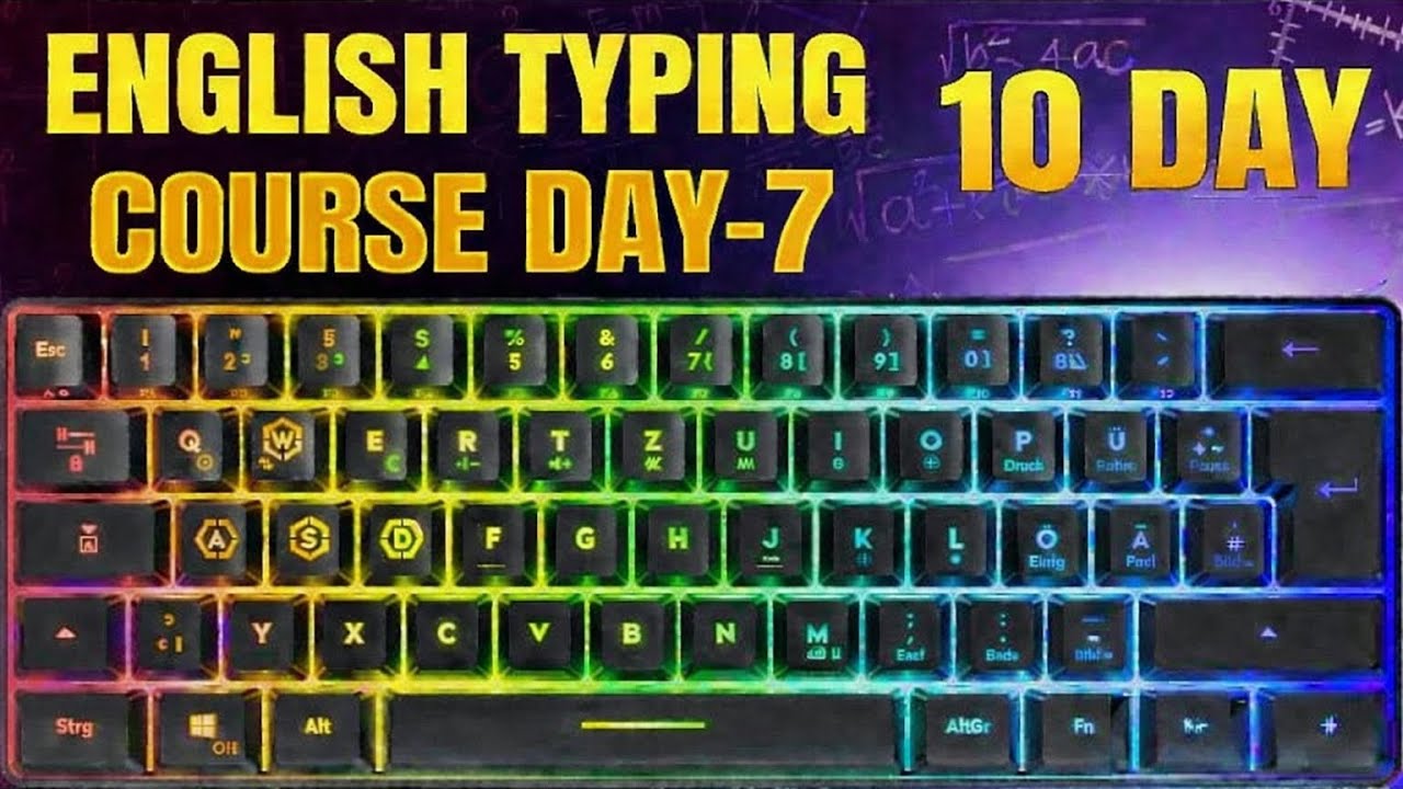 English Typing Course DAY 07| Free Typing Course| Touch Typing Lesson| English Typing Kaise Sikhe| 
