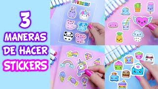 3 Maneras de Cómo Hacer Pegatinas o Stickers Fácil / DIY Stickers