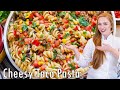 EASY, Cheesy Taco Pasta Recipe!! 30-Minute Dinner Recipe! With ALL the Taco Toppings!