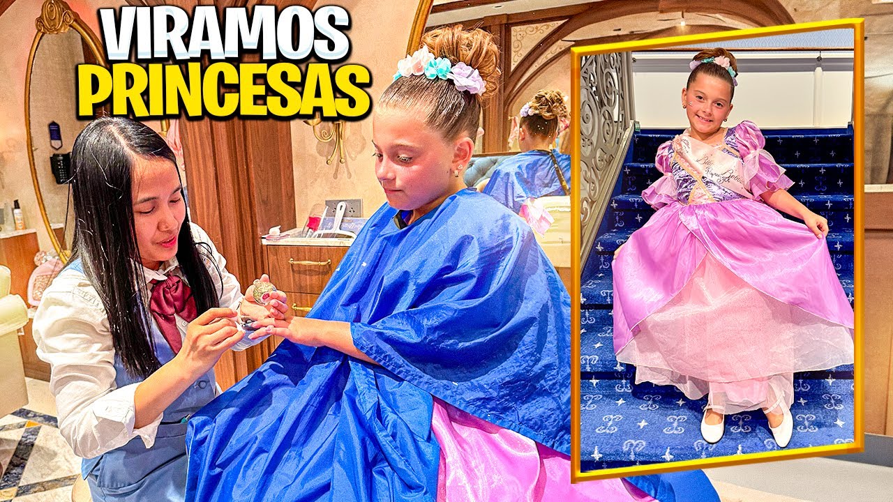 LAURINHA E HELENA VIRARAM PRINCESAS NO NAVIO DA DISNEY *Que Princesa a Helena Escolheu?