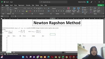 Sistem Persamaan Non Linear (Metode Terbuka Newton Repshon) menggunakan Excel